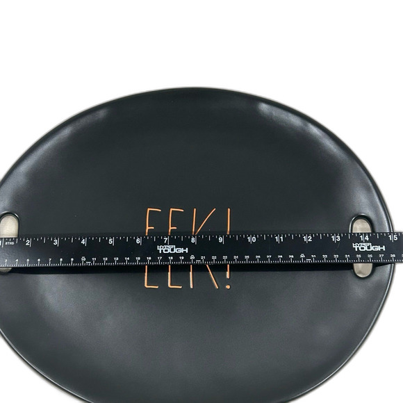 Rae Dunn Serving Platter Halloween Black EEK! 15 Inch Artisan Collection - Picture 4 of 7